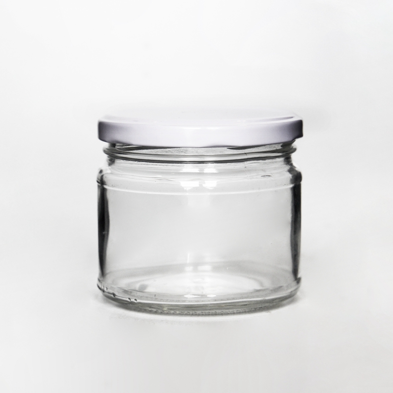 300ml 10oz Topsale Clear Glass Canning Jar/Glass Caviar Bottle/ Glass Jam Jar With Screw lid