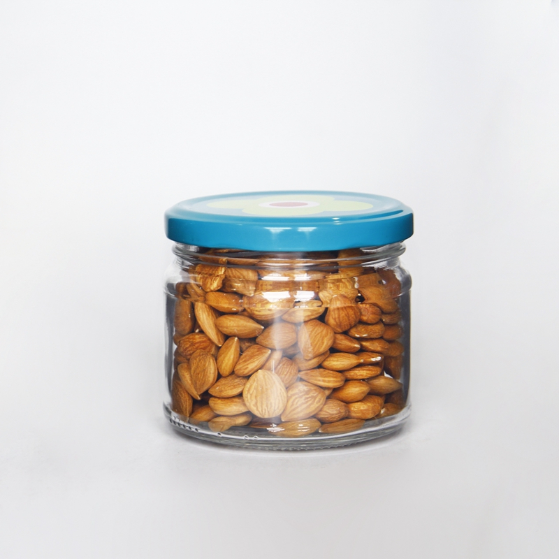 300ml 10oz Topsale Clear Glass Canning Jar/Glass Caviar Bottle/ Glass Jam Jar With Screw lid