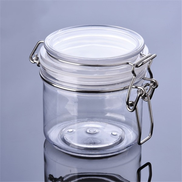 300ml 10oz amber frosted empty plastic candle container jar for candle making