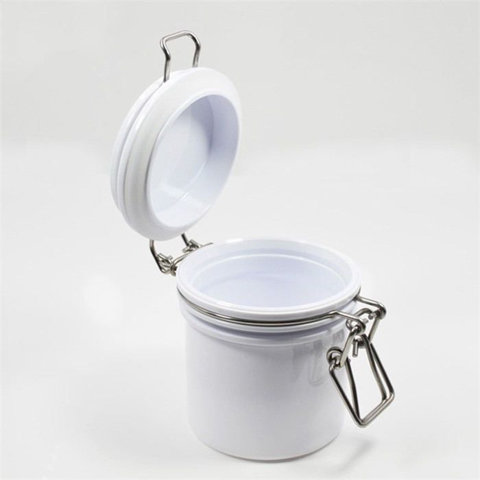 300ml 10oz amber frosted empty plastic candle container jar for candle making