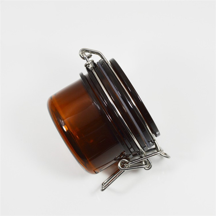 300ml 10oz amber frosted empty plastic candle container jar for candle making