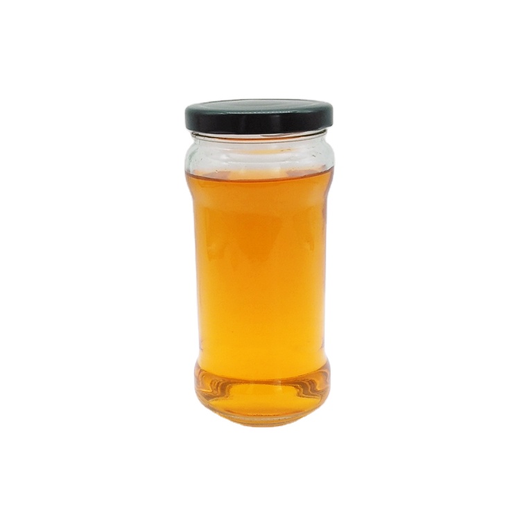 300ml 10oz clear glass storage bottles with metal lid for kimchi chili sauce pickled vegetables