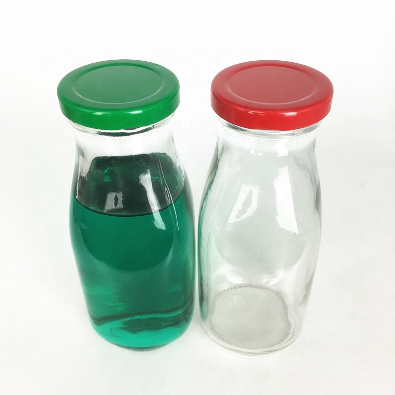 300ml 10oz empty glass bottle with airtight lid for chocolate milk pomegranate juice manufacturers