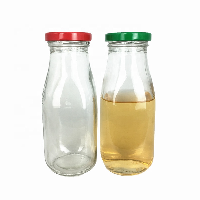300ml 10oz empty glass bottle with airtight lid for chocolate milk pomegranate juice manufacturers