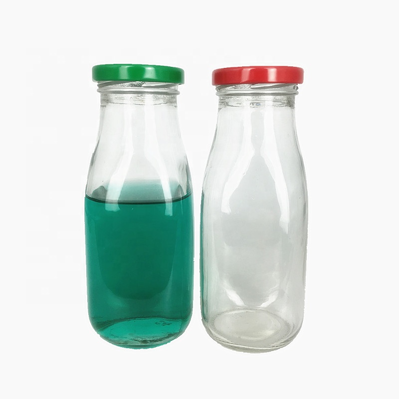 300ml 10oz empty glass bottle with airtight lid for chocolate milk pomegranate juice manufacturers