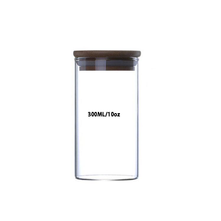 300ml 10oz tea coffee glass canister airtight tin bottles