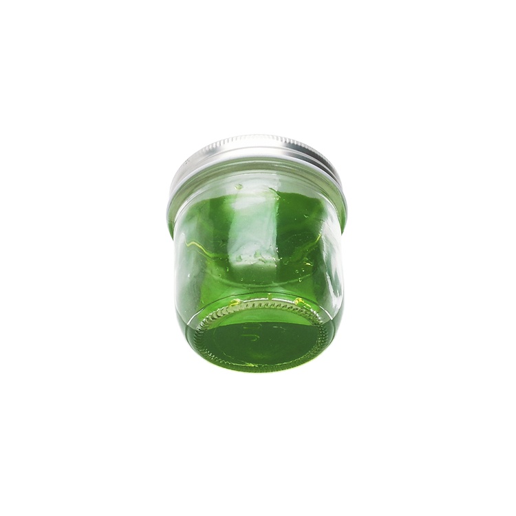 300ml 10oz wide mouth clear sealed glass caviar jar food storage mason jar with sliver metal lids