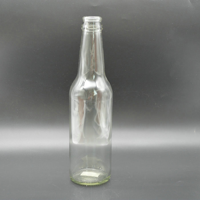 300ml 330ml Empty Clear Round Beer Bottle / Soda Water Glass Bottle with Screw Cap