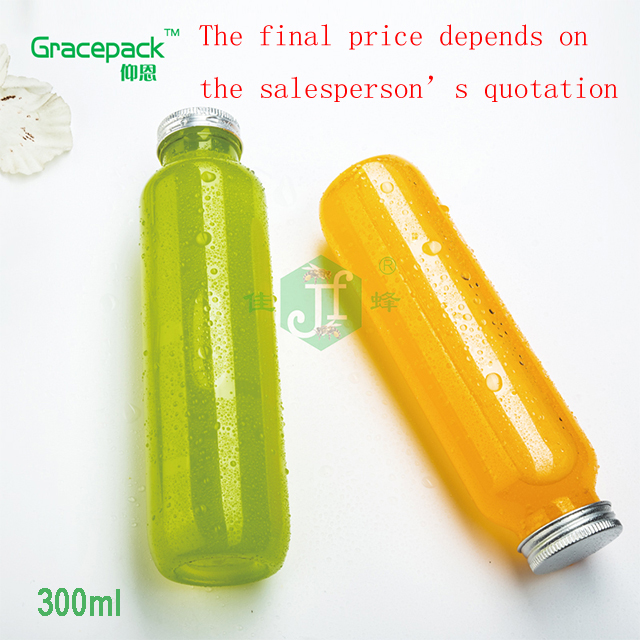 300ml/350ml/400ml/500ml empty clear pet drinking beverage plastic juice bottle
