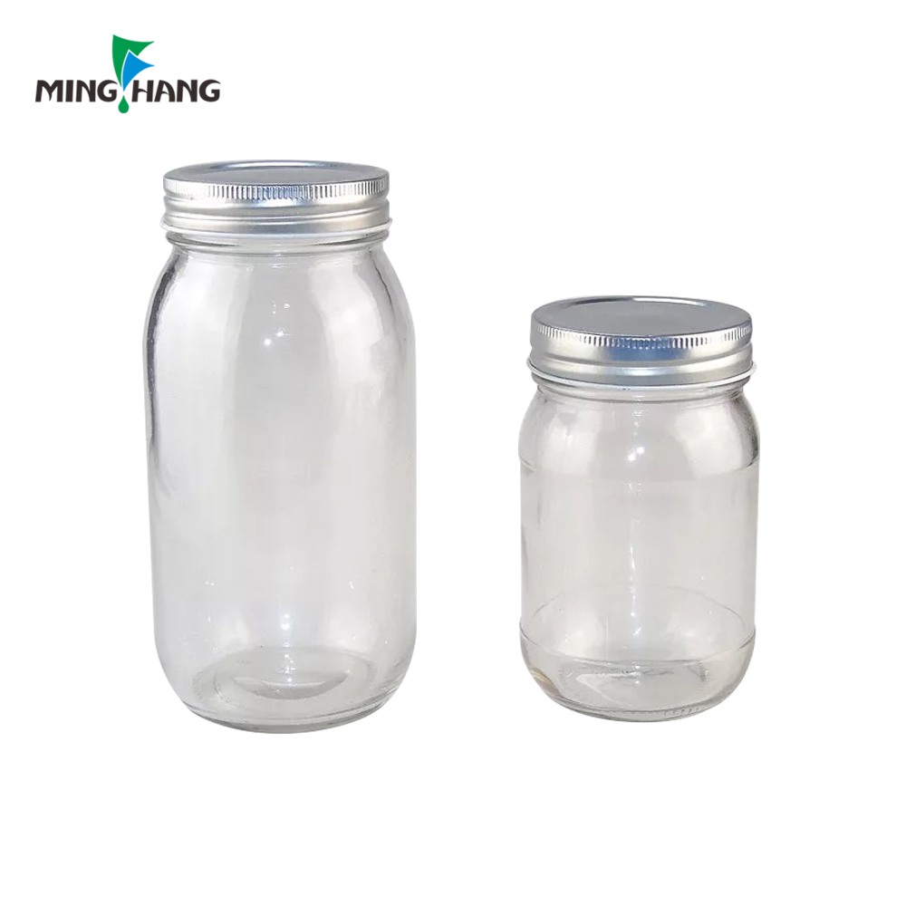 300ml 350ml 500ml large colored wide mouth Glass mason jar with metal lid and plastic color straw