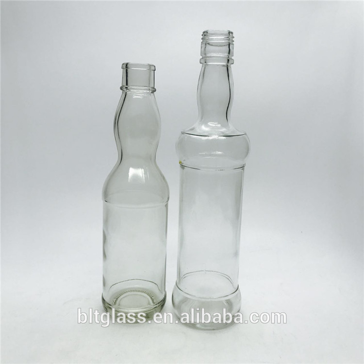 300ml 375ml 500ml cocktail glass wine bottle with alum screw cap factory manufacturer