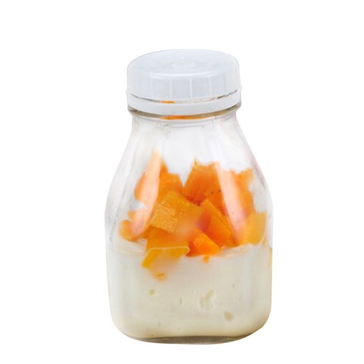 300ml 400ml 500ml 1000ml Yogurt Glass Bottle With Plastic lid