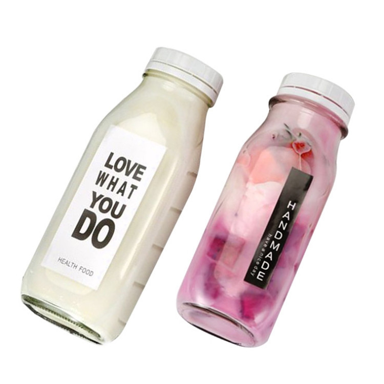 300ml 400ml 500ml 1000ml Yogurt Glass Bottle With Plastic lid