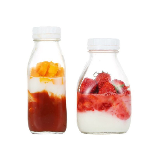 300ml 400ml 500ml 1000ml Yogurt Glass Bottle With Plastic lid