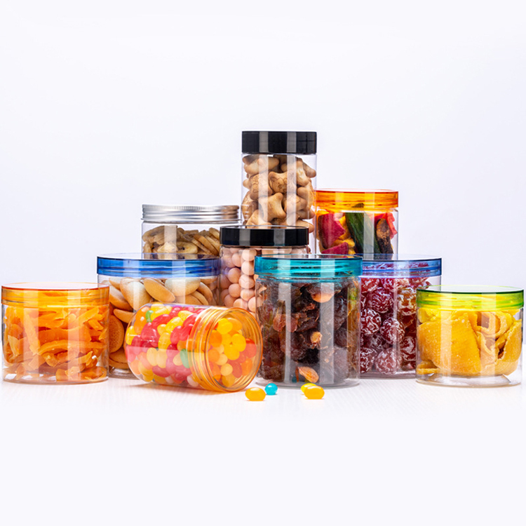 300ml 400ml 500ml 600ml 700ml 800ml 1000ml food grade empty PET plastic cookie jar