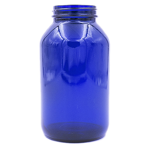 300ml 400ml 500ml Cobalt Blue Vitamin Baby Food Glass Wide Mouth Round Packers