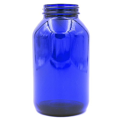 300ml 400ml 500ml Cobalt Blue Vitamin Baby Food Glass Wide Mouth Round Packers
