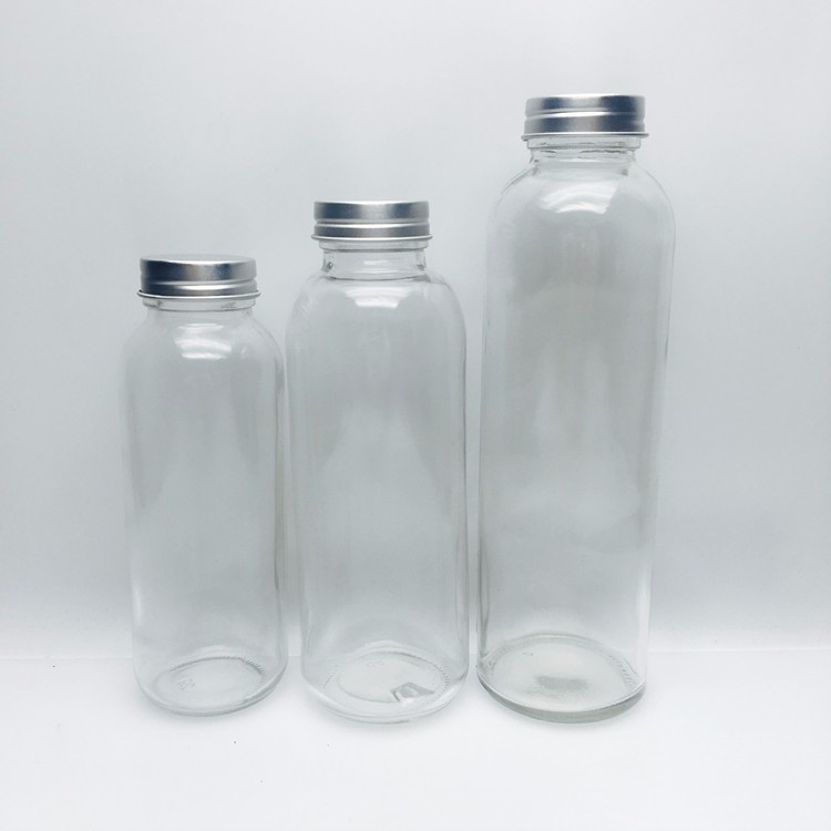 300ml 400ml 500ml Empty glass water milk tea bottle with screw cap
