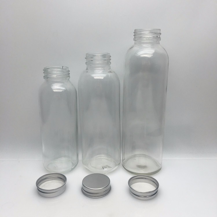 300ml 400ml 500ml Empty glass water milk tea bottle with screw cap