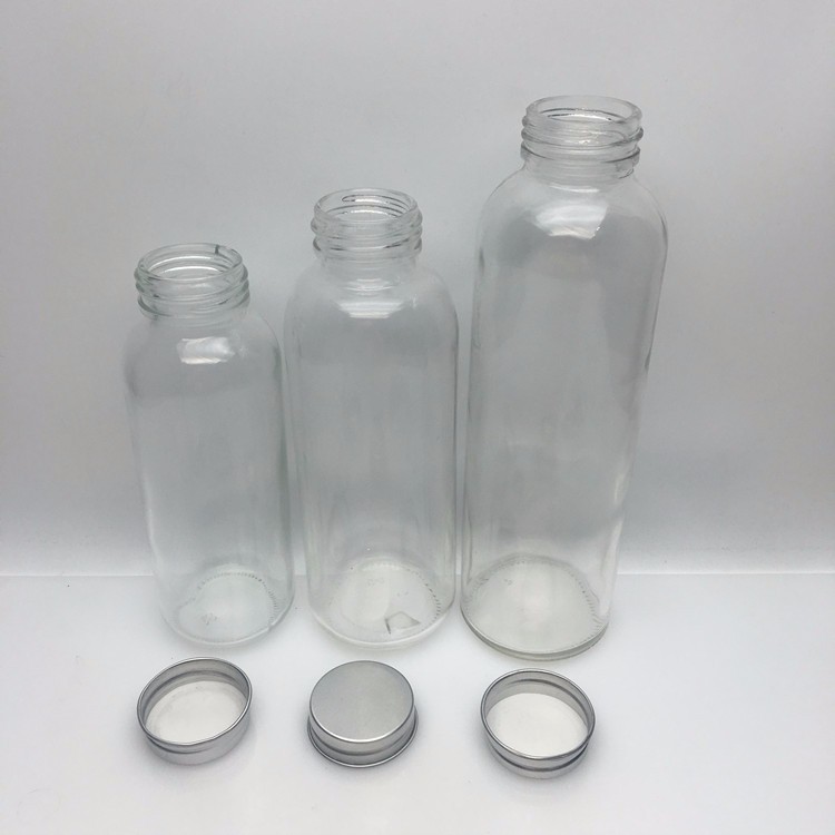 300ml 400ml 500ml Empty glass water milk tea bottle with screw cap