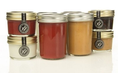 300ml 400ml 500ml round Honey jar wide mouth Glass Jar Storage Bottles With Metal Clip