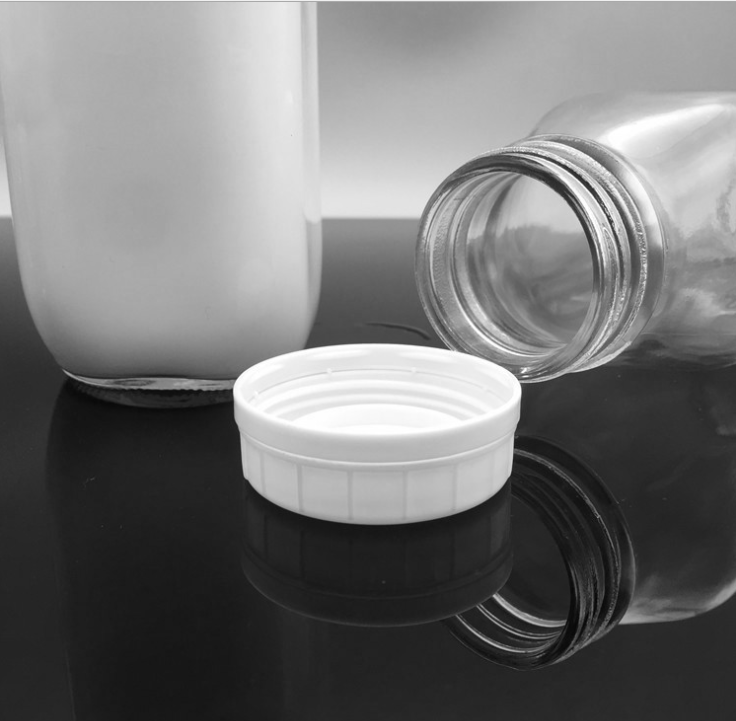 300ml 500ml 1000ml Square French Beverage Milk Juice Yogurt Glass Packing Bottle with Lids