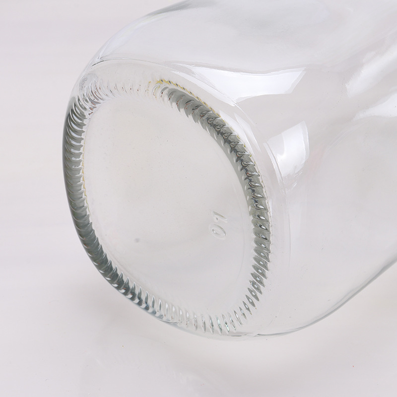 300ml 500ml 1000ml Square Milk Glass Bottle 1 Liter Customized Logo