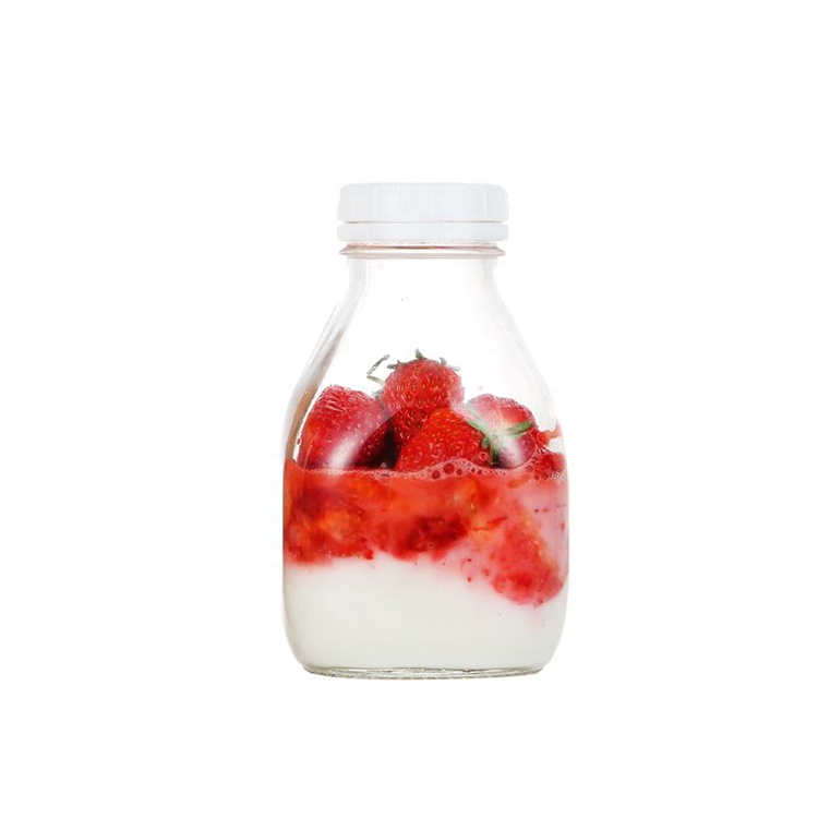 300ml 500ml 1000ml empty square glass bottles for milk juices beverage