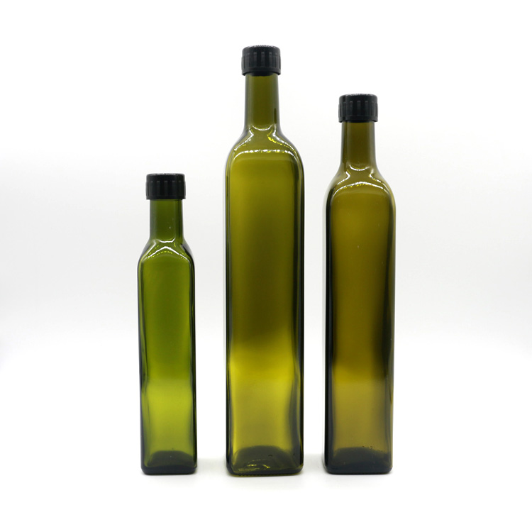 300ml 500ml 750ml Food Grade Dark Green Amber Transparent Dorica Olive Oil 250 ml 500 ml 750 ml 1000 ml Glass Bottle