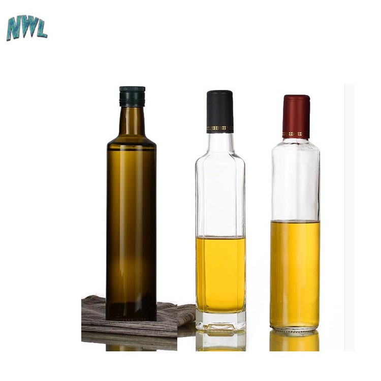 300ml 500ml 750ml Food Grade Dark Green Amber Transparent Dorica Olive Oil 250 ml 500 ml 750 ml 1000 ml Glass Bottle