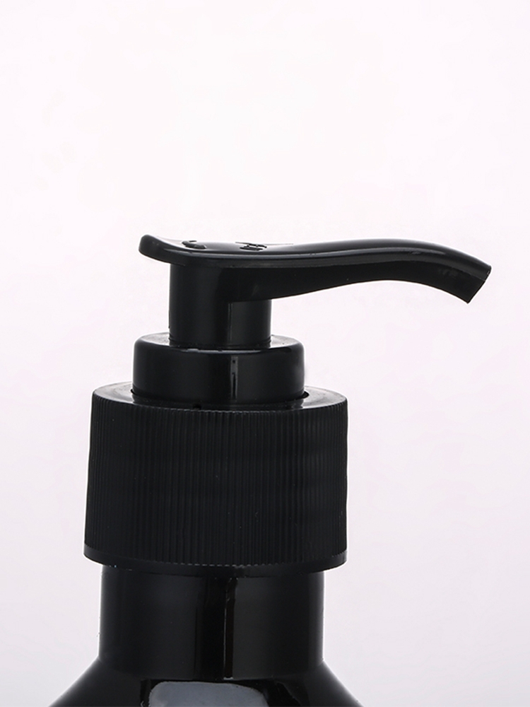 300ml 500ml Amber Green Blue Plastic PET Shampoo Bottles with Black Pump LotionTop