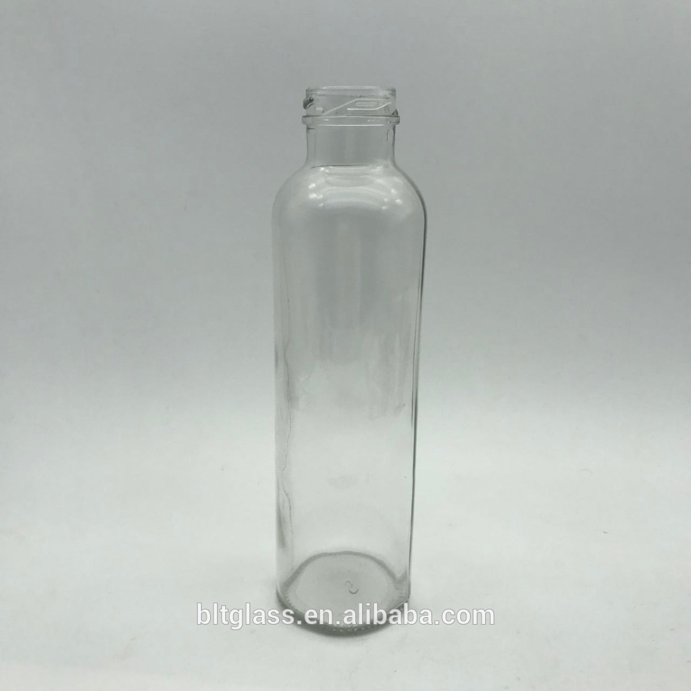 300ml 500ml flint glass juice bottle with 38mm metal lid wholesale