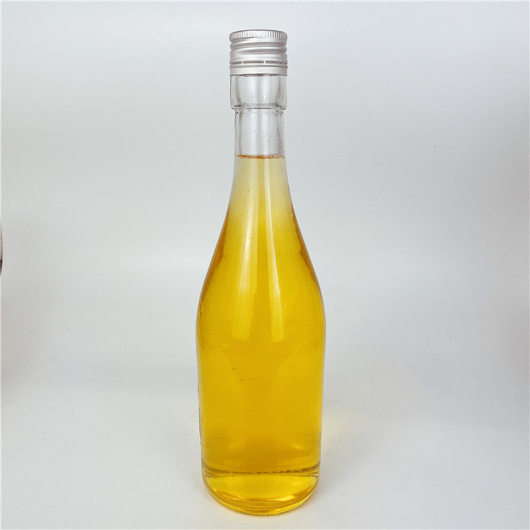 300ml 500ml frosted transparent clear glass empty bottle with lid for green plum sparkling wine mango juice coffee