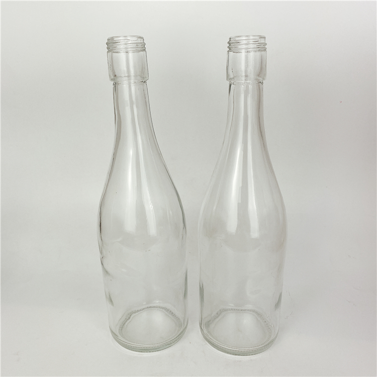 300ml 500ml frosted transparent clear glass empty bottle with lid for green plum sparkling wine mango juice coffee