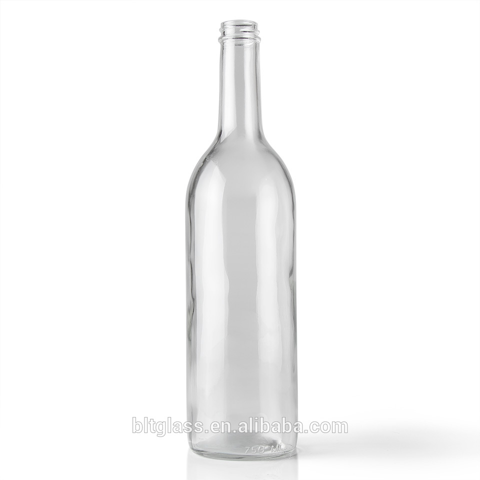300ml 750ml 1L empty glass liquor wine bottles with cap wholesale