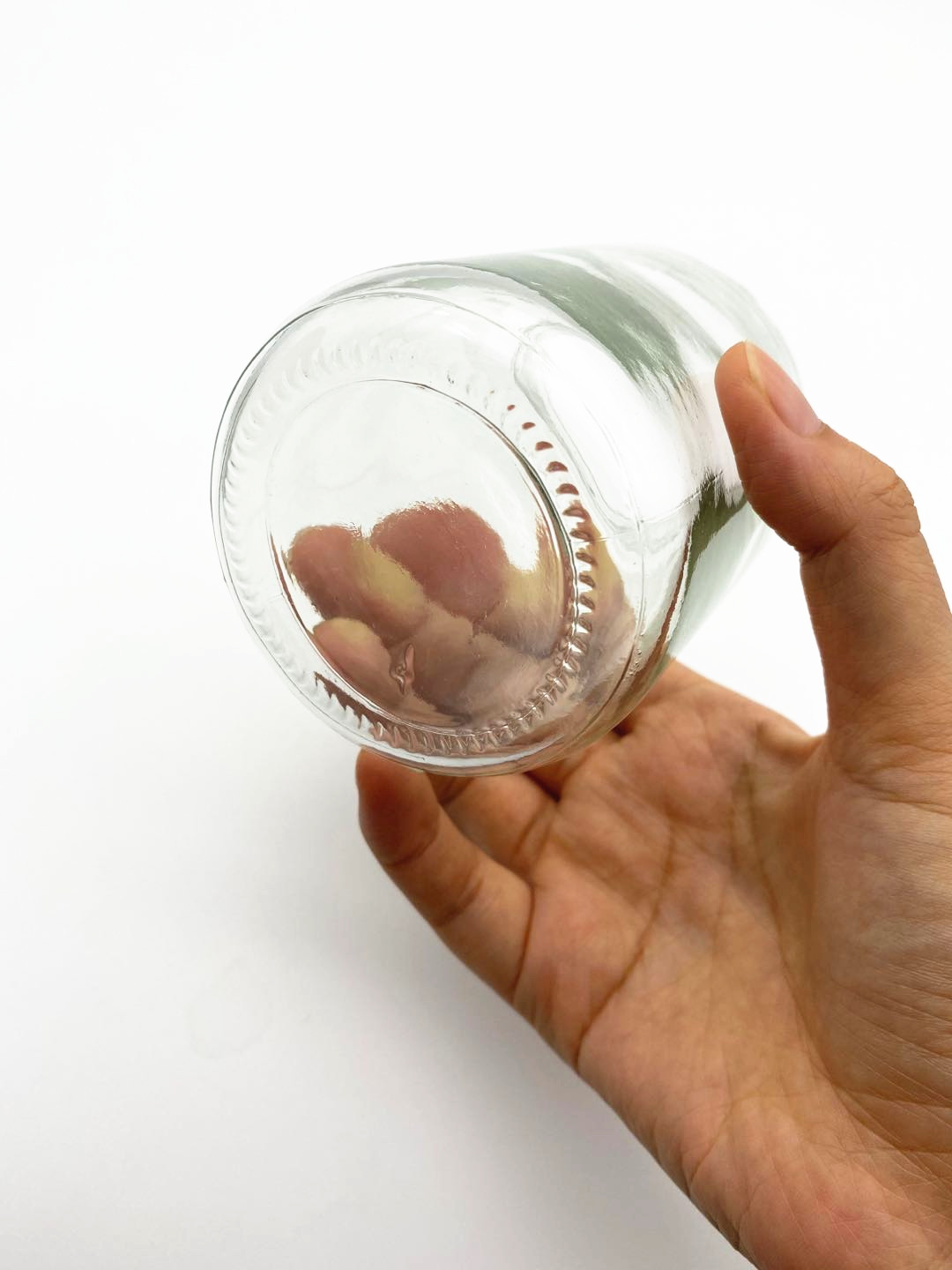 300ml Clear Round Glass Jar with Golden Lid for Jam Pickle