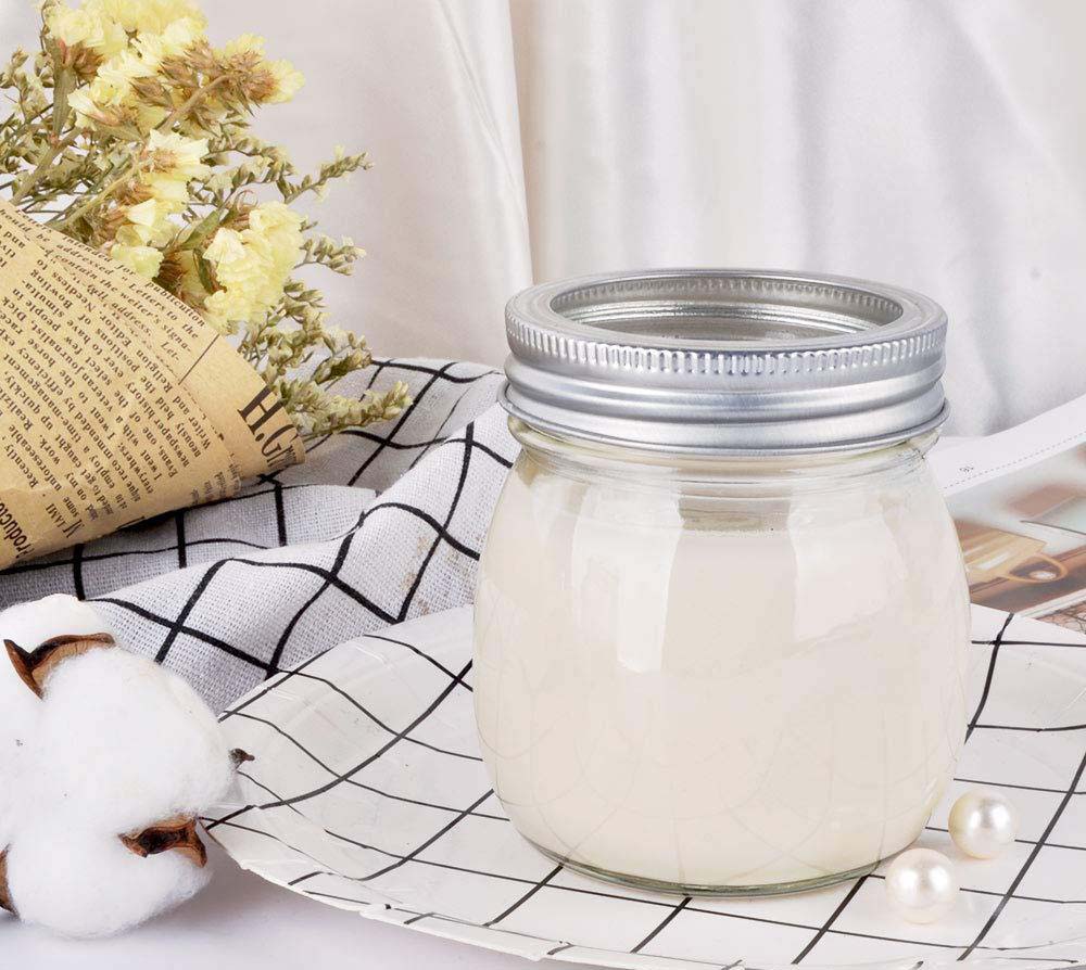 300ml Clear Yogurt Jars With Metal Screw Lids For Pudding Jam Honey Spices Mousse