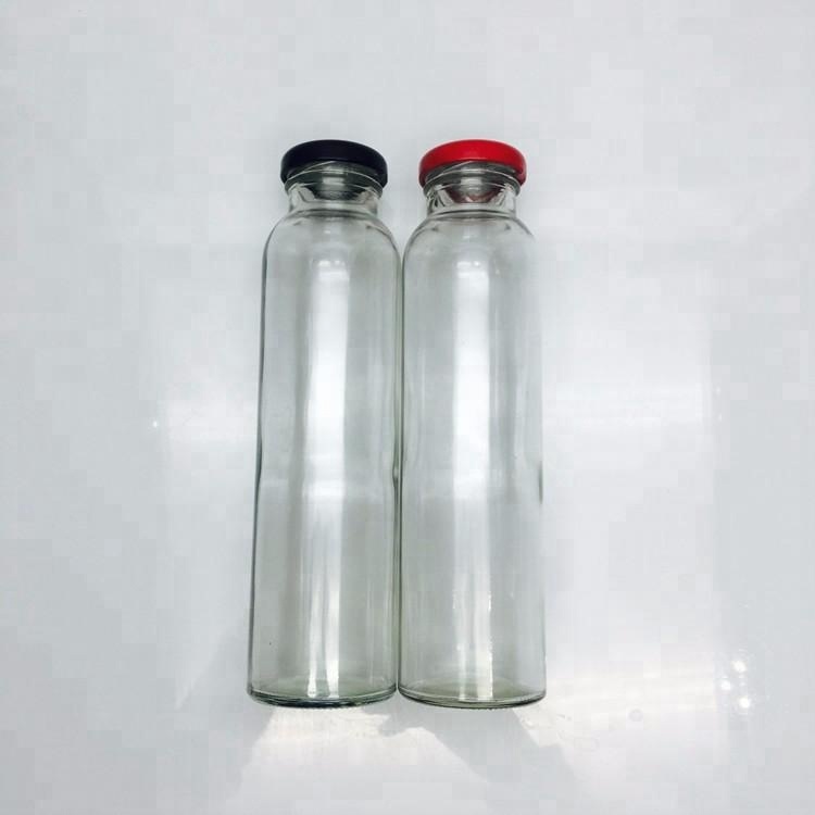 300ml Cold pressed juice beverage glass bottle with 38mm metal lid