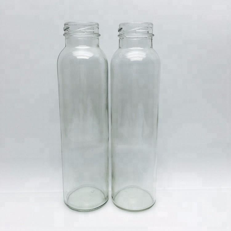 300ml Cold pressed juice beverage glass bottle with 38mm metal lid