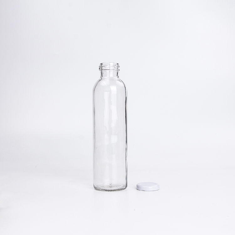 300ml Cylinder Cold Brew Coffee Glass Bottle Beverage Juice Water Bottle With Metal Cap