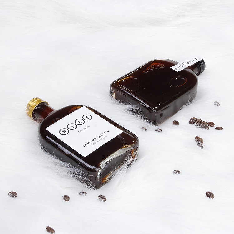 300ml New arrival flat coffee liquor wine storage bottle with screw lid