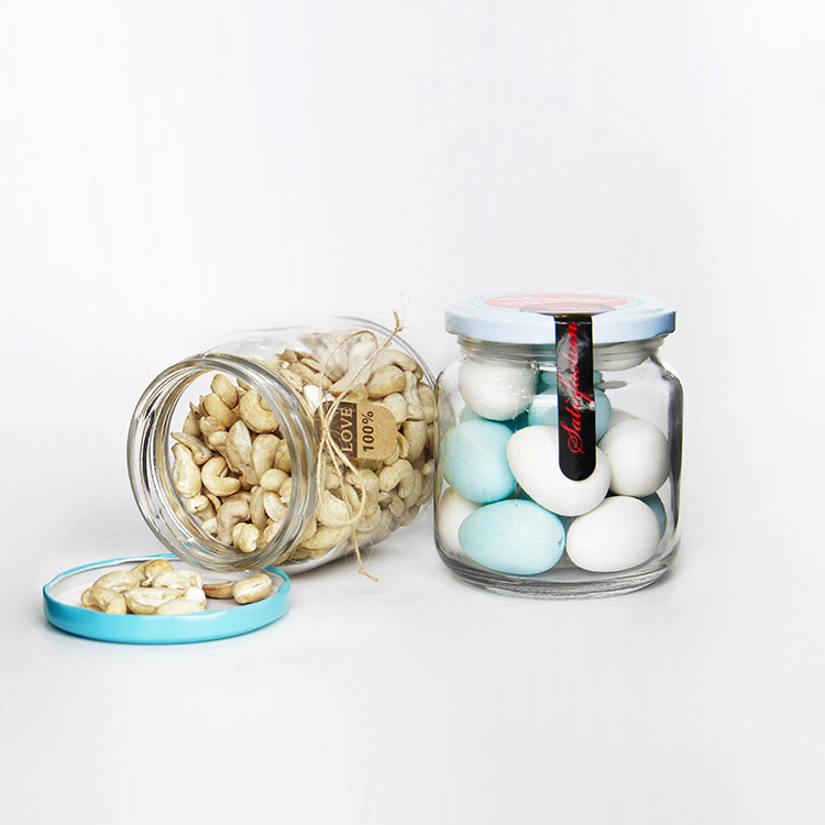 300ml Wide Mouth Empty Round Glass Jar For Nuts Jam Honey Food Storage Jar With Twist-off Cap