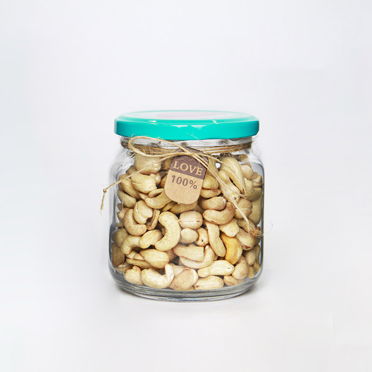 300ml Wide Mouth Empty Round Glass Jar For Nuts Jam Honey Food Storage Jar With Twist-off Cap