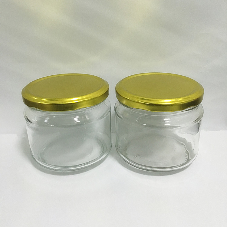300ml Wide mouth glass organic sour honey jar packaging wholesale