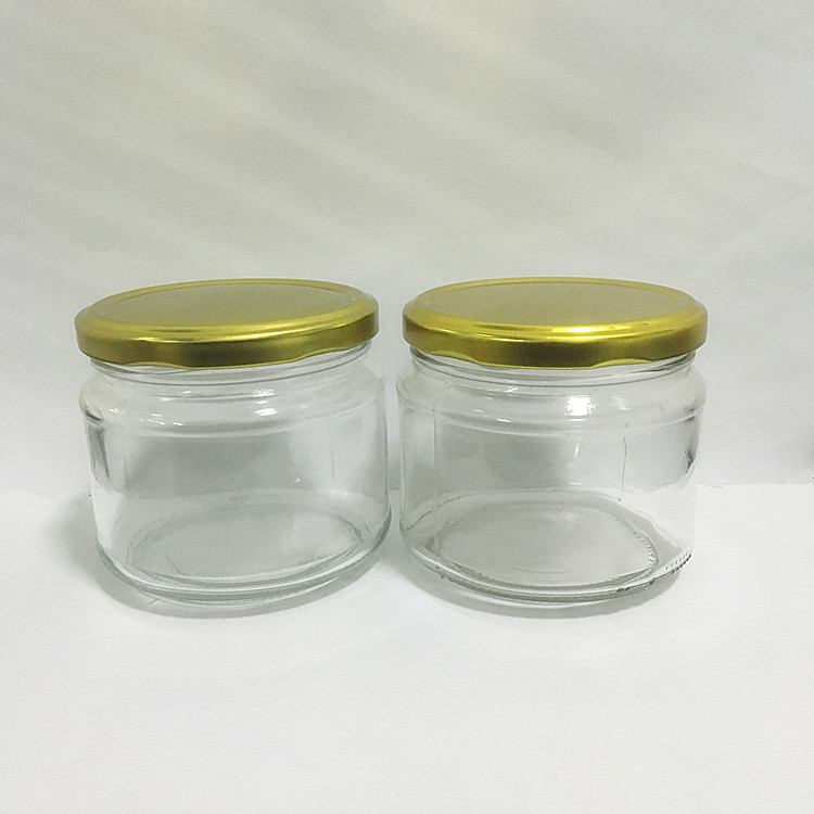 300ml Wide mouth glass organic sour honey jar packaging wholesale