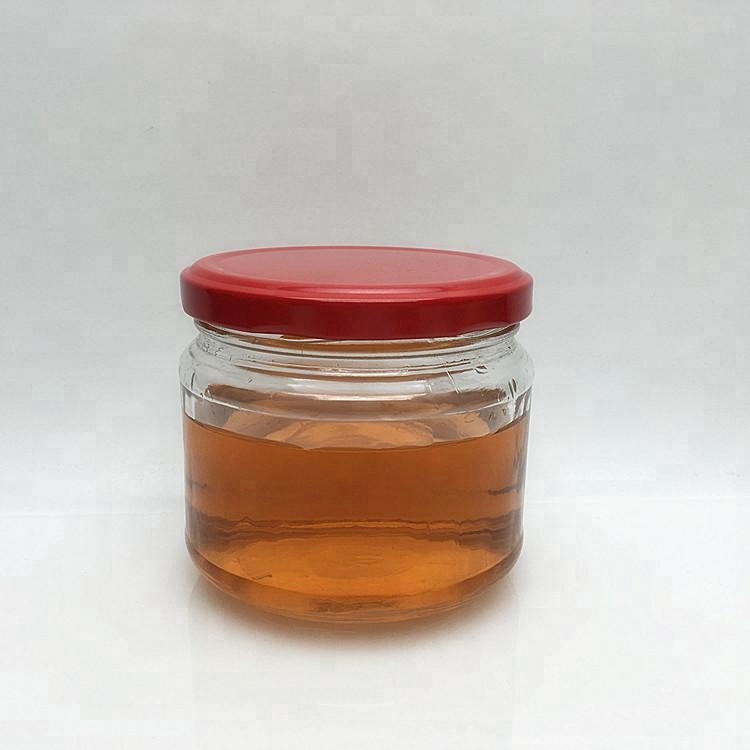 300ml Wide mouth glass organic sour honey jar packaging wholesale
