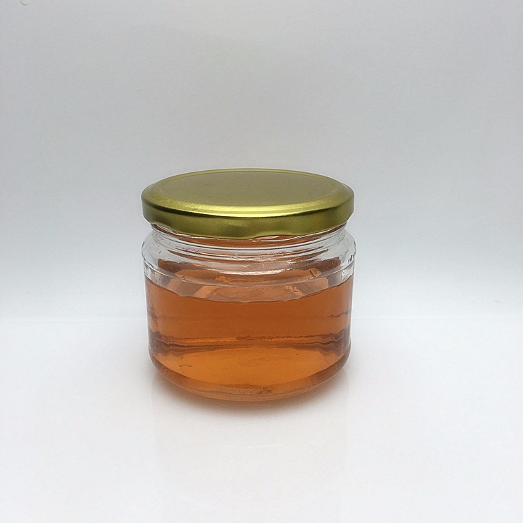 300ml Wide mouth glass organic sour honey jar packaging wholesale