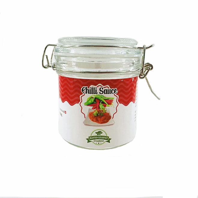 300ml airtight clip top glass jam chilli sauce marmalade jar glass with metal clamp