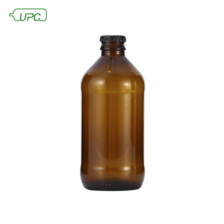 300ml amber craft beer glass bottles with crown neck