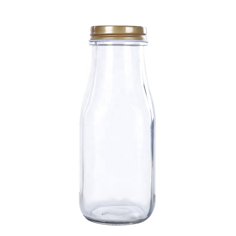 300ml clear empty beverage milk glass bottle 10 oz beverage juice glass bottle
